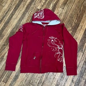 Vintage Hard Rock Cafe New Orleans Red FZ Hoodie in SZ M.